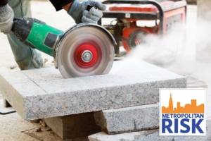 creating crystalline silica dust by cutting into stone