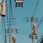 power lines and streetlight