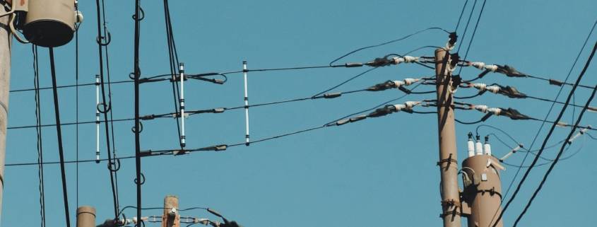 power lines and streetlight