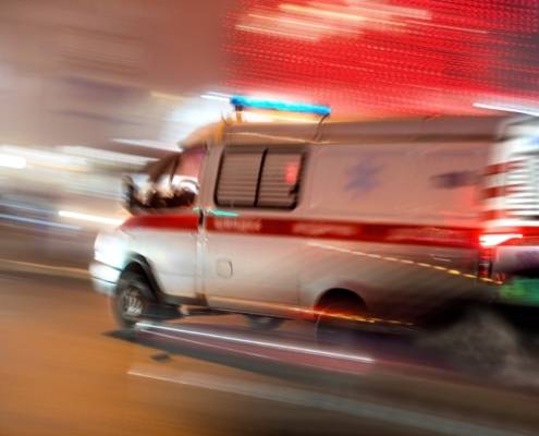 ambulance driving fast