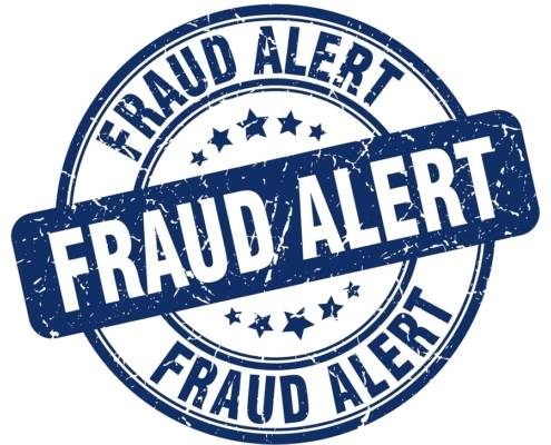 Fraud alert stamp