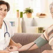 doctor with elderly woman