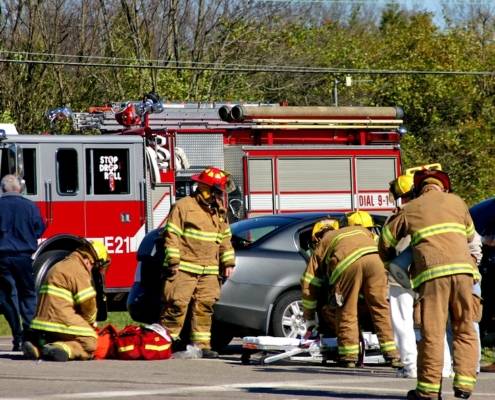 fire department car crash
