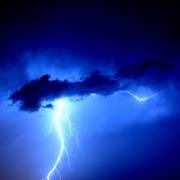 blue lightning cloud