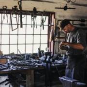 blacksmith with many tools