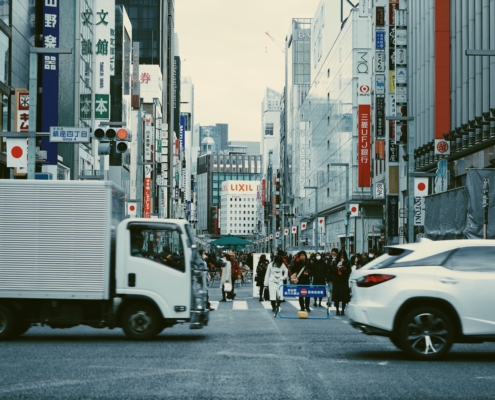 busy street in Japan