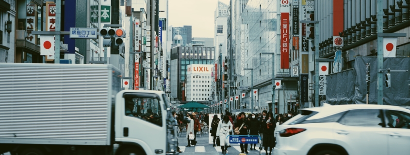 busy street in Japan