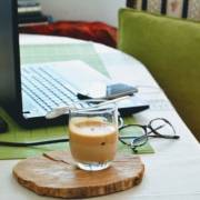 coffee on desk